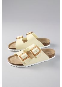 Pantolette ANISTON SHOES, Damen, Gr. 42, hellgelb, Lederimitat, Schuhe Pantolette, Sommerschuh, Hausschuh, Strandschuh - NEUE KOLLEKTION