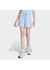 Shorts adidas Sportswear "ESSENTIALS 3-STREIFEN COTTON", Damen, Gr. XS, N-Gr, glow blau, clear pink, normal, gr., Obermaterial: 93% Baumwolle, 7% Elasthan, Hosen Shorts
