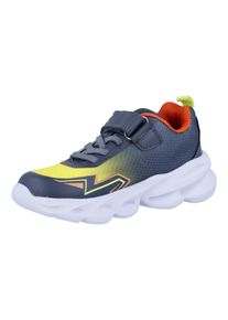 Slip-On Sneaker Richter "Maris (Blinki)", M&auml;dchen, Gr. 32, grau kombiniert, Lederimitat, Textil, Strukturmuster, kontrastfarbene Details, Schuhe Slip-On Sneaker, Klettschuh mit Blinkfunktion, Gr&ouml;&szlig;enschablone zum Download, mit WMS