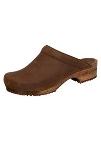 Clog Sanita "Clog offen", Herren, Gr. 47, braun (antique braun), Obermaterial: 100% Lammleder LEL., Schuhe Clog