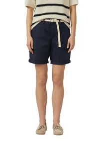 Bermudas s.Oliver, Damen, Gr. 46, N-Gr, navy, Web, Obermaterial: 98% Baumwolle, 2% Elasthan, unifarben, ca. Mitte Oberschenkel, Hosen Bermudas, inkl. geflochtenem G&uuml;rtel, Baumwollstretch