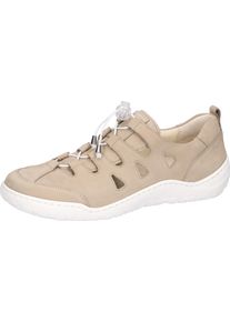 Waldl&auml;ufer Slipper WALDL&Auml;UFER "K-MILENA", Damen, Gr. 5,5 (38,5), beige, Nubukleder, unifarben, Schuhe Slipper, Komfortschuh, Bequemschuh, Schlupfschuh in extraweiter K-Weite