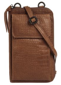 Umh&auml;ngetasche Betty Barclay, Damen, Gr. B/H/T: 20cm x 12cm x 3cm onesize, braun (cognac), Leder, Reptilienpr&auml;gung, Taschen Umh&auml;ngetasche, echt Leder