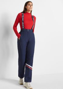 bonprix Ski Funktions-Thermohose mit abnehmbaren Tr&auml;gern wasserdicht, blau, Gr.52, W&auml;rmende Skihose wasser- und winddicht mit Tr&auml;gern und Schneefang, Straight Fit