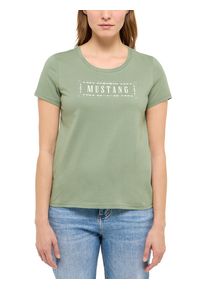 Kurzarmshirt Mustang "Damen Style Alma", Damen, Gr. XS, gr&uuml;n, Jersey, 100% Baumwolle, Rundhals, Shirts Kurzarmshirt