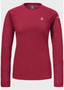 Sch&ouml;ffel Sweatshirt SCH&Ouml;FFEL "Mountain Longsleeve Style Blaueis WMS", Damen, Gr. 46, rot (3750, rot), Oberstoff: 100% Polyester, Rundhals, Sweatshirts Sweatshirt