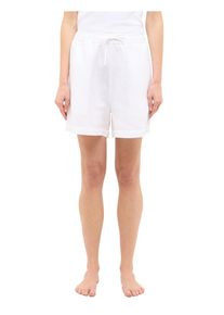 Shorts Mustang "Damen Style Charlottesville", Damen, Gr. S, wei&szlig; (2045 wei&szlig;), 75% Baumwolle, 25% Leinen, unifarben, relaxed fit, Hosen Shorts
