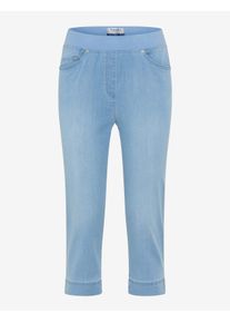 Raphaela by Brax Damen Caprihose Style PAMINA CAPRI BLEACHED LIGHT BLUE SLIGHTUSED, denim hellblau, Gr. 36
