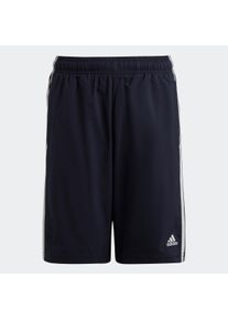 Shorts adidas Sportswear "ESSENTIALS 3-STREIFEN WOVEN", Damen, Gr. 128, N-Gr, blau (legend ink, wei&szlig;,), Obermaterial: 100% Polyester, clean, Hosen Shorts