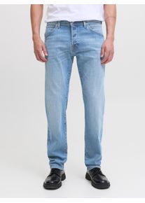Jack & Jones Comfort-fit-Jeans JACK & JONES "JJIMIKE JJFOX CB 08", Herren, Gr. 28, L&auml;nge 32, blau (blau denim), Denim/Jeans, Obermaterial: 98% Baumwolle, 2% Elasthan, comfort fit, Jeans Comfort-fit-Jeans