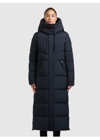 Steppmantel Khujo "SHIMANTA5", Damen, Gr. S (36), port blau, Steppware, Obermaterial: 100% Polyester. Futter: 100% Polyester. Wattierung: 100% Polyester, unifarben, wadenlang, elastischer Bund, M&auml;ntel Steppmantel