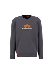 Sweater Alpha Industries "Basic Sweatshirt Rubber ML", Herren, Gr. XXL, grau (vintage grau), Obermaterial: 80% Baumwolle, 20% Polyester, regular fit, Sweatshirts Sweater