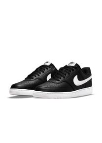 Sneaker Nike Sportswear "Court Vision Low Next Nature", Herren, Gr. 44, schwarz-wei&szlig; (schwarz, wei&szlig;, schwarz), Synthetik, Schuhe Sneaker, inspiriert vom Design des Nike Air Force