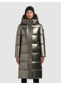 Steppmantel Khujo "RACHEL2 SHINY", Damen, Gr. S (36), mud braun, Steppware, Obermaterial: 100% Polyester. Futter: 100% Nylon. Wattierung: 100% Polyester, unifarben, ca. Mitte Wade, M&auml;ntel Steppmantel