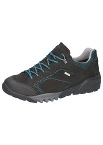 Waldl&auml;ufer Trekkingschuh WALDL&Auml;UFER "H-Fritz", Herren, Gr. 7,5 (41), schwarz, t&uuml;rkis, Gummi, Nubukleder, Textil, kontrastfarbene Details, Schuhe Trekkingschuh, Freizeitschuh, Outdoorschuh, Sneaker mit TEX-Ausstattung, H-Weite