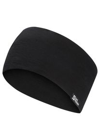 Stirnband Jack Wolfskin "MERINO HEADBAND", Damen, Gr. onesize, schwarz, Wolle, M&uuml;tzen Stirnband