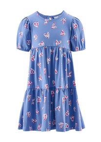 Sommerkleid happy girls "M&auml;dchenkleid", M&auml;dchen, Gr. 146, EURO-Gr&ouml;&szlig;en, blau, Stoff, 100% Baumwolle, normal, Kleider Sommerkleid