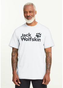 T-Shirt Jack Wolfskin "BRAND T M", Damen, Gr. XL (54/56), brandt, starkwei&szlig;, Obermaterial: 100% BAUMWOLLE, Shirts T-Shirt