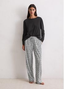 Marc O'Polo Longsleeve MARC O'POLO "Mix -n-Match", Damen, Gr. XL, schwarz, Single Jersey, Obermaterial: 100% Baumwolle, bequem h&uuml;ftbedeckend, Rundhals, Shirts Longsleeve, Lange &Auml;rmel, Rundhalsausschnitt, Cotton, feminin