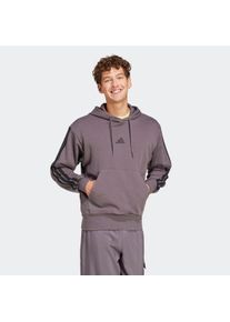 Kapuzensweatshirt adidas Sportswear "M 3S FT HD", Herren, Gr. M, schwarz (grau strata, schwarz), Obermaterial: 55% Baumwolle, 36% Polyester, 9% Viskose, Sweatshirts Kapuzensweatshirt