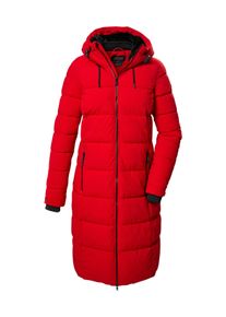 Steppmantel Killtec "KOW 56 WMN QLTD CT", Damen, Gr. 42, rot (dunkelrot), Obermaterial: 100% Polyester;Futter: 100% Polyester;F&uuml;llung: 100% Polyester, M&auml;ntel Steppmantel, Winddichter, wasserabweisender Wintermantel mit regulierbarer Kapuze