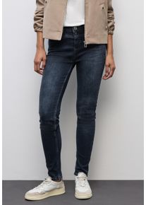 Slim-fit-Jeans Street One "Style York", Damen, Gr. 25, L&auml;nge 32, blau schwarz washed, Denim/Jeans, Obermaterial: 99% Baumwolle, 1% Elasthan, unifarben, slim fit lang, Jeans Slim-fit-Jeans, im 5-Pocket-Style und mit Stretch