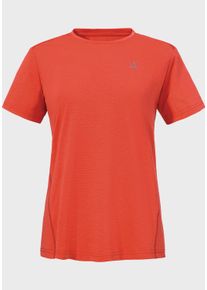 Sch&ouml;ffel Funktionsshirt SCH&Ouml;FFEL "CIRC T Shirt Tauron L", Damen, Gr. 44, rot (2030, rot), Oberstoff: 100% Polyester, Rundhals, Shirts Funktionsshirt