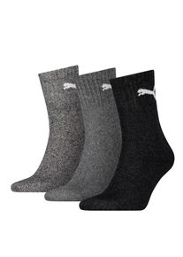 Sportsocken Puma "short crew", Herren, Gr. 43-46, schwarz (anthrazit), Baumwollmischung, Elasthan, Polyamid, Polyester, elastisch, Socken Sportsocken, gepolsterte Frottee-Sohle, atmungsaktiv, Topseller