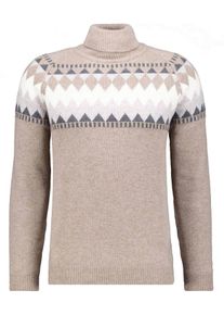 Rundhalspullover Ragman, Herren, Gr. 56, macchiato, Strick, 90% Wolle 10% Baumwolle, Pullover Rundhalspullover