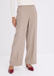 bonprix Leichte Marlenehose mit Viskose, braun, Gr.36, elegante Hose mit weitem Bein