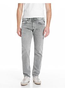 Straight-Jeans Replay "GROVER", Damen, Gr. 36, L&auml;nge 32, light grau, Denim/Jeans, Obermaterial: 100% Baumwolle, straight fit lang, Jeans Straight-Jeans, in vielen verschiedenen Waschungen, mit Stretch