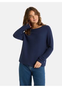 LIEBLINGSST&Uuml;CK Rundhalspullover LIEBLINGSST&Uuml;CK "BiancaEP", Damen, Gr. 38, jeans, Strick, Obermaterial: 100% Baumwolle, clean, unifarben, h&uuml;ftbedeckend, Rundhals, Raglan&auml;rmel, Pullover Rundhalspullover, aus reiner Baumwolle, unifarbenes Design