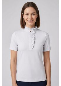 T-Shirt RICHROYAL, Damen, Gr. M, wei&szlig;, Single Jersey, Obermaterial: 100% Baumwolle, normal, Rundhals, Shirts T-Shirt, mit R&uuml;schenkragen