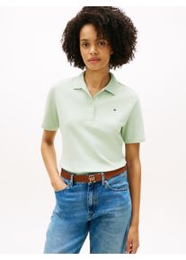 Poloshirt Tommy Hilfiger "1985 REG PIQUE POLO", Herren, Gr. XL (46), gentle jade, Piqu&eacute;, Obermaterial: 96% Baumwolle, 4% Elasthan, unifarben, regular fit normal, Rundhals, abgesteppte Kante, Shirts Poloshirt, mit Logo-Stickerei, Seitenschlitze, Regular Fit