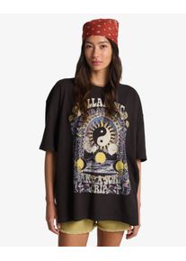 T-Shirt Billabong "SURF TRIP", Damen, Gr. XS (34), off schwarz, Obermaterial: 100% Baumwolle, Shirts T-Shirt, sportlicher Stil, f&uuml;r Erwachsene, aus Baumwolle