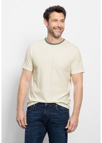 T-Shirt OLYMP, Damen, Gr. S, sanftes wei&szlig;, Jersey, Obermaterial: 70% Baumwolle, 30% Leinen, regular fit normal, Rundhals, Shirts T-Shirt, regular fit, Rundhals, casual