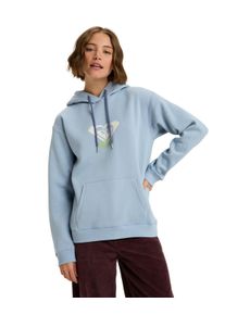 Hoodie Roxy "Surf Stoked Brushed Art", Damen, Gr. L, blau blizzard, Obermaterial: 60% Walkfrottier, 40% Microfaser;, Sweatshirts Hoodie
