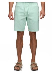 Shorts INDICODE "INCordy Shorts", Damen, Gr. XXL, N-Gr, queit wave, Web, Obermaterial: 55% Leinen, 45% Baumwolle, unifarben, regular fit knielang, Hosen Shorts