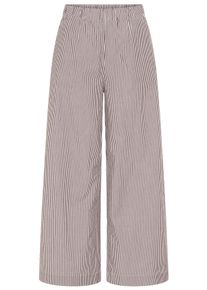 Marc O'Polo Schlupfhose MARC O'POLO DENIM, Damen, Gr. M, N-Gr, dunkelrot, Web, Obermaterial: 100% Baumwolle, gestreift, normal, Hosen Schlupfhose, weites Bein, elastischer Bund, fein gestreift