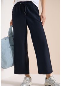 Stoffhose Cecil "Style Neele", Herren, Gr. XXL (46), L&auml;nge 26, universal blau, Web, Obermaterial: 55% Leinen, 45% Viskose. Futter: 100% Baumwolle, unifarben, loose fit lang, Hosen Stoffhose, mit Gummizug und aus Leinen-Viskose-Mix