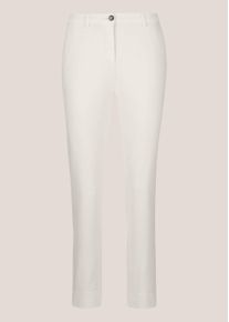 Madeleine Mode Chinohose MADELEINE "Hose Chino-Hose mit gepflegter Note", Damen, Gr. 46, N-Gr, wei&szlig; (perlwei&szlig;), Obermaterial: 40% Viskose CV. 28% Modal CMD. 17% Baumwolle CO. 12% Elastomultiester ELE. 3% Elasthan EL., Hosen Chinohose