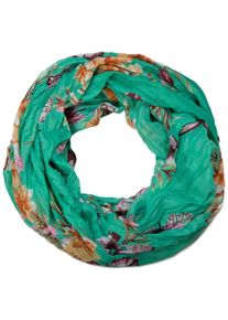 Loop styleBREAKER "Loop mit Schmetterling Blumen Print", Damen, gr&uuml;n (mint), Obermaterial: 100% Viskose CV., Modisch, Modet&uuml;cher Loop