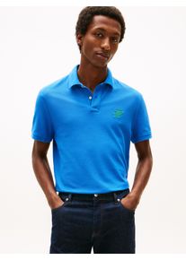 Poloshirt Tommy Hilfiger "TH SCRIPT REGULAR", Herren, Gr. S, blau orbit, Piqu&eacute;, Obermaterial: 100% Baumwolle, regular fit normal, Rippb&uuml;ndchen, Shirts Poloshirt, aus Piqu&eacute; mit Logo