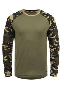 !Solid Rundhalsshirt SOLID "Rundhalsshirt SDCajus", Herren, Gr. XL, gr&uuml;n (dusty oliv), Obermaterial: 100% Baumwolle CO., Shirts Rundhalsshirt