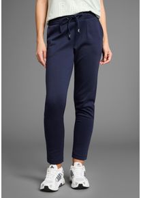 Schlupfhose Laura Scott, Damen, Gr. 46, N-Gr, blau (marine), Milano Rib, Obermaterial: 60% Baumwolle, 40% Polyester, figurumspielend kn&ouml;chelfrei, Hosen Schlupfhose, in sportivem Look