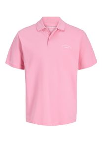 Jack & Jones Poloshirt JACK & JONES "JJCOLLEGE LOGO POLO SS", Herren, Gr. XS, prism pink, Jersey, Obermaterial: 100% Baumwolle, unifarben, regular fit, Shirts Poloshirt