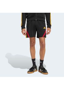 Shorts adidas Sportswear "HOUSE OF TIRO NATIONS PACK", Damen, Gr. L, N-Gr, schwarz, team power rot 2, collegiate gold, normal, gr., Obermaterial: 53% Baumwolle, 47% Polyester, Hosen Shorts