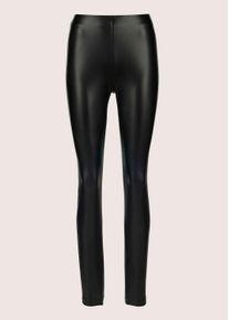 Madeleine Mode Leggings MADELEINE "Leggings Leggings im Leder-Look", Damen, Gr. 46, N-Gr, schwarz, Obermaterial: 100% Polyurethan PU., Hosen Leggings