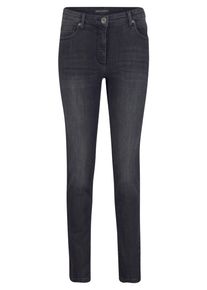 Relaxhose Betty Barclay "Basic-Jeans mit Waschung", Damen, Gr. 36, EURO, grau (dunkelgrau used denim), Obermaterial: 92% Baumwolle CO. 6% Polyester PES. 2% Elasthan EL., Hosen Relaxhose