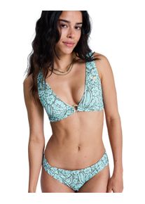 Triangel-Bikini-Top Roxy "Wildside Paisley", Damen, Gr. XXL, Cup B, oil gr&uuml;n wildside paisley, Obermaterial: 85% Microfaser, 15% Elasthan;, Bikini-Oberteile Triangel-Bikini-Top
